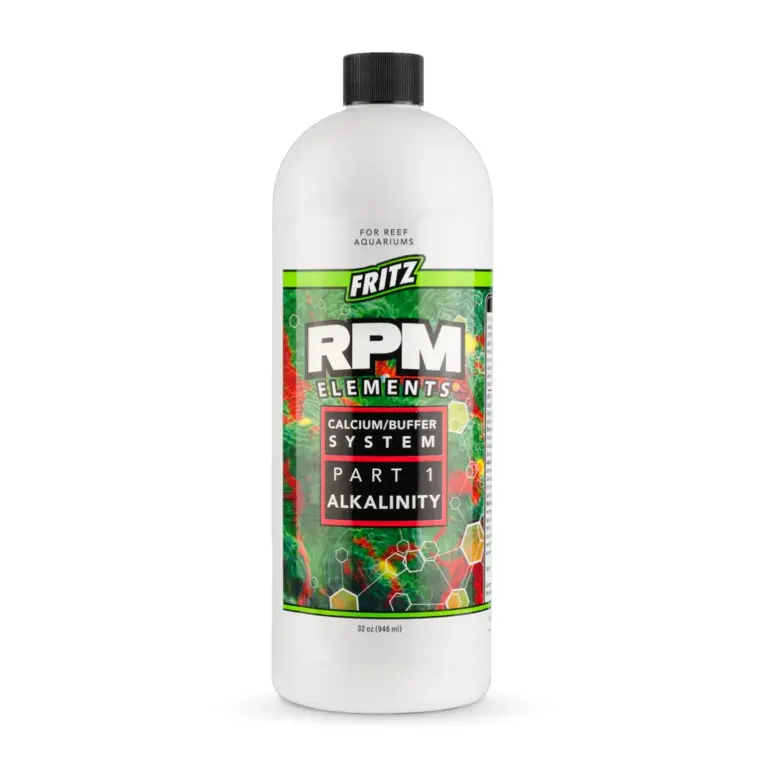 Fritz RPM alkalinity, reef buffer part 1, liquid alkalinity supplement, carbonate hardness booster, high purity alk buffer, phosphate-free alkalinity, RPM elements alkalinity, reef dosing alk, reef pH buffer, precise alk dosing